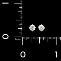 14K Yellow Gold Estate Diamond Studs