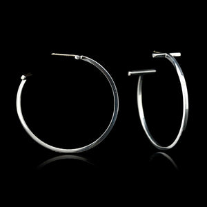 Tiffany & Co. Sterling Silver Estate T Hoop Earrings
