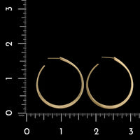 Nicole Landaw 14K Yellow Gold Estate Diamond Wedge Hoops