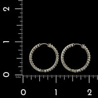 Roberto Coin 18K White Gold Estate Diamond Inside Outside Hoops
