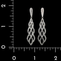 14K White Gold Estate Drop Earrings