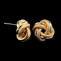 14K Yellow Gold Estate Knot Earrings