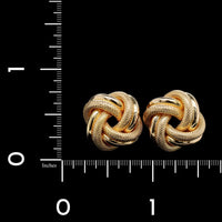 14K Yellow Gold Estate Knot Earrings