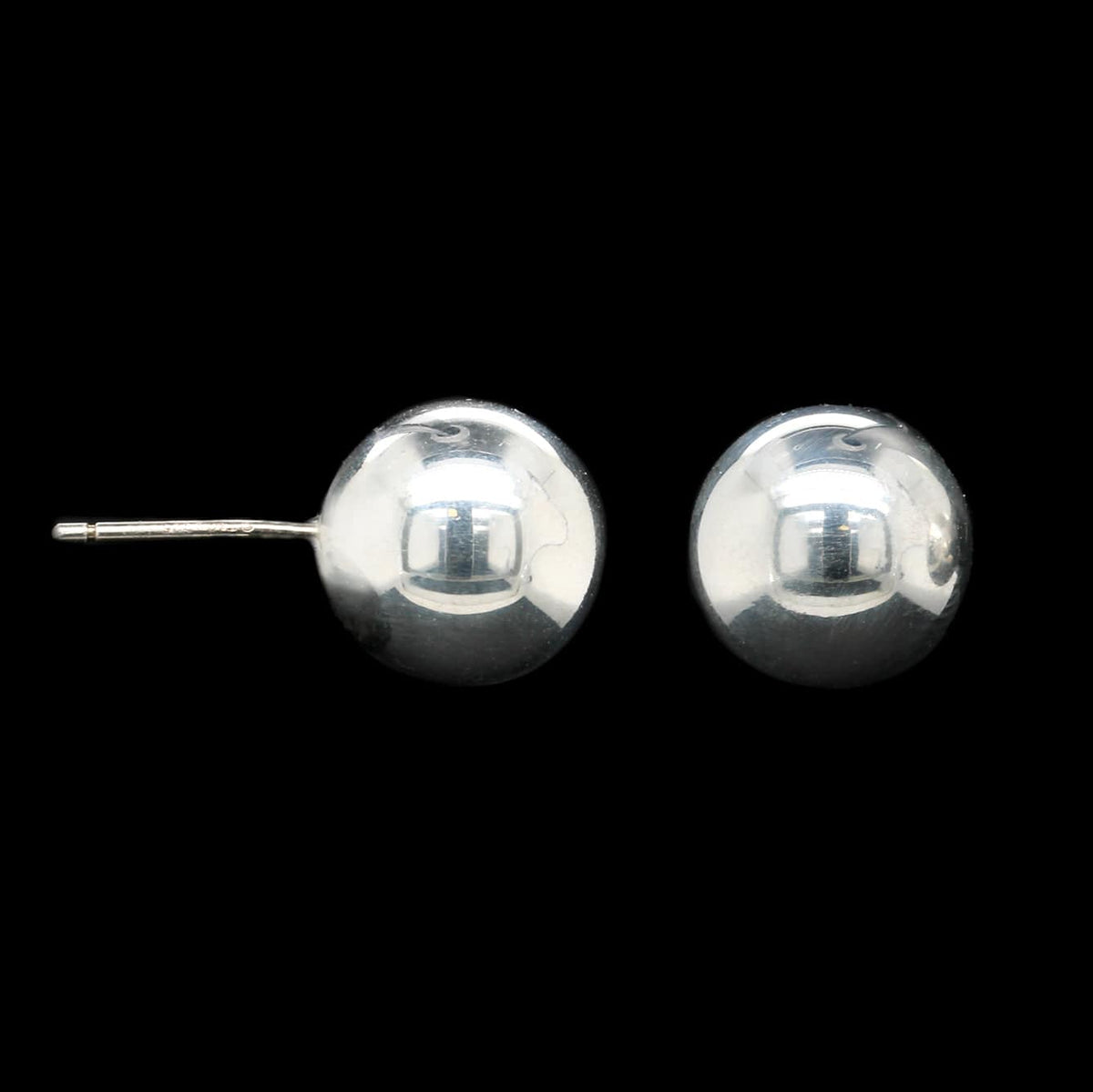 Tiffany & Co. Sterling Silver Estate Handwear Ball Stud Earrings