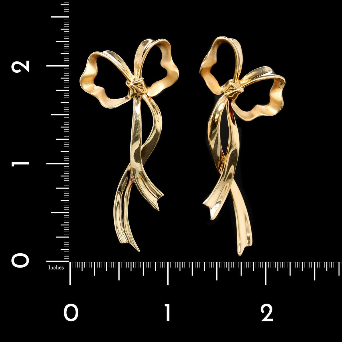 Tiffany & Co. 18K Yellow Gold Estate Bow Earrings