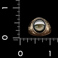 18K Yellow Gold Estate Black Star Sapphire Ring