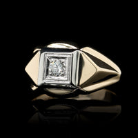 14K Two-tone Gold Estate Diamond Ring