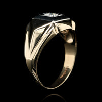 14K Two-tone Gold Estate Diamond Ring