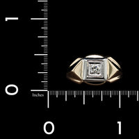 14K Two-tone Gold Estate Diamond Ring