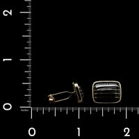 14K Yellow Gold Estate Black Onyx Cufflinks
