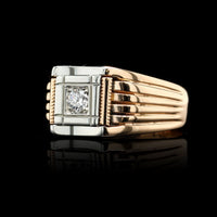 18K Two-tone Gold Estate Diamond Ring
