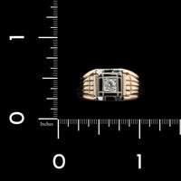 18K Two-tone Gold Estate Diamond Ring