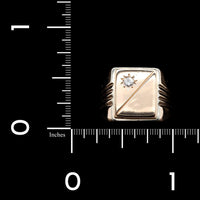 18K Yellow Gold Estate Diamond Ring