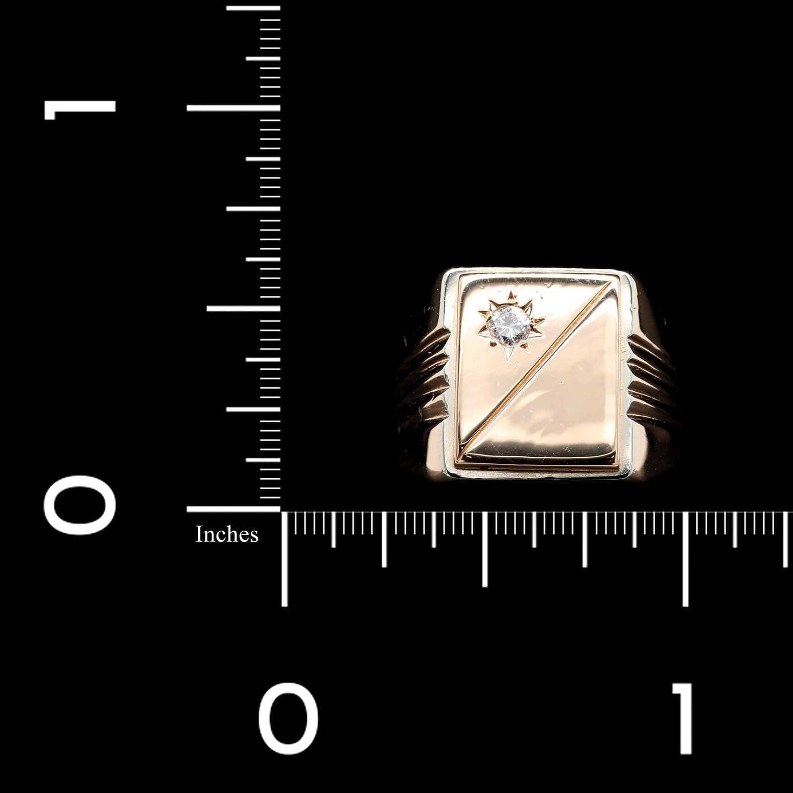 18K Yellow Gold Estate Diamond Ring