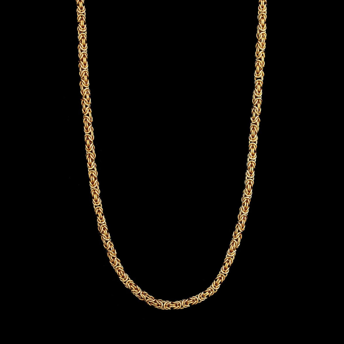 14K Yellow Gold Estate Byzantine Link Chain