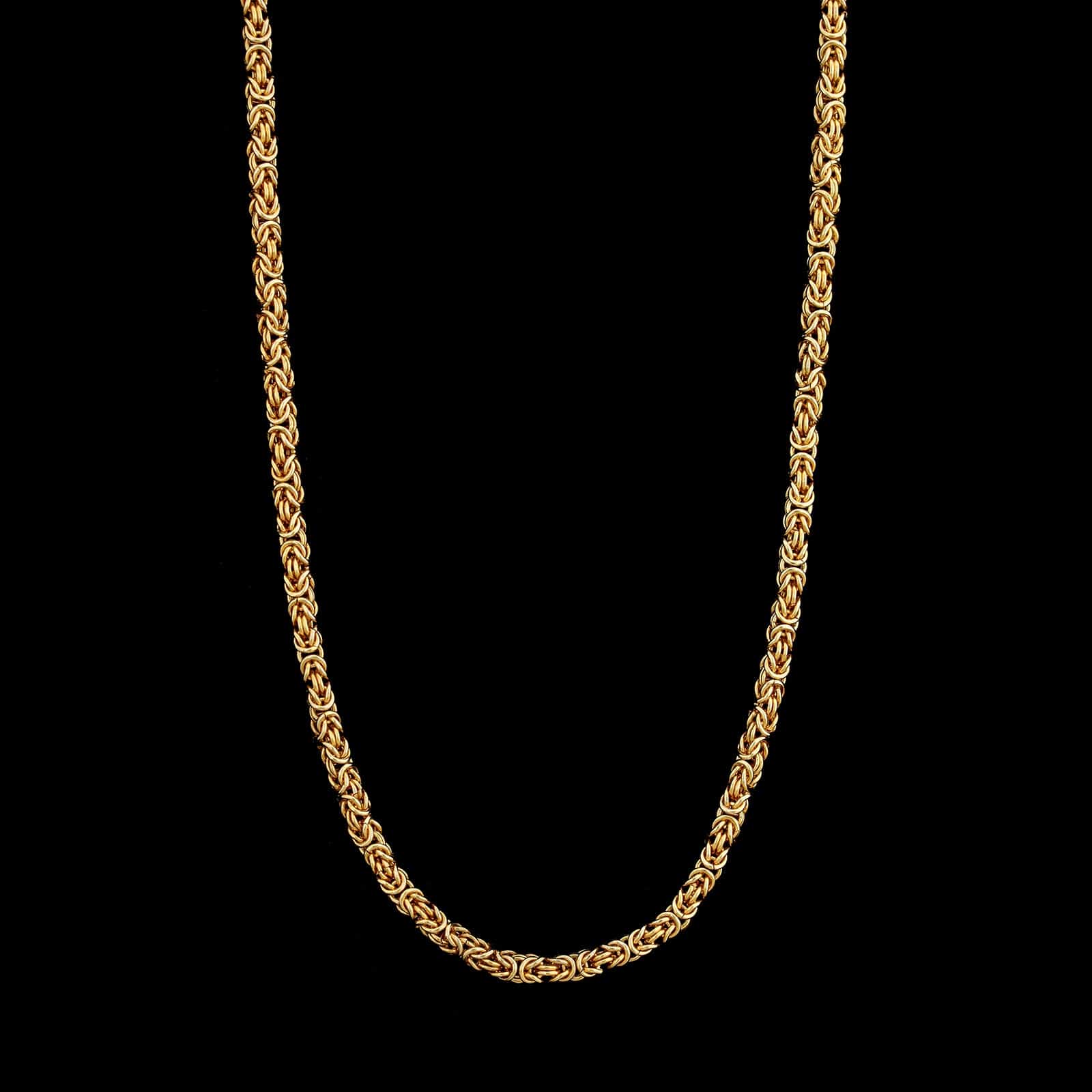 14K Yellow Gold Estate Byzantine Link Chain