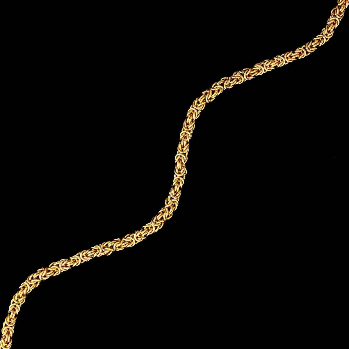 14K Yellow Gold Estate Byzantine Link Chain