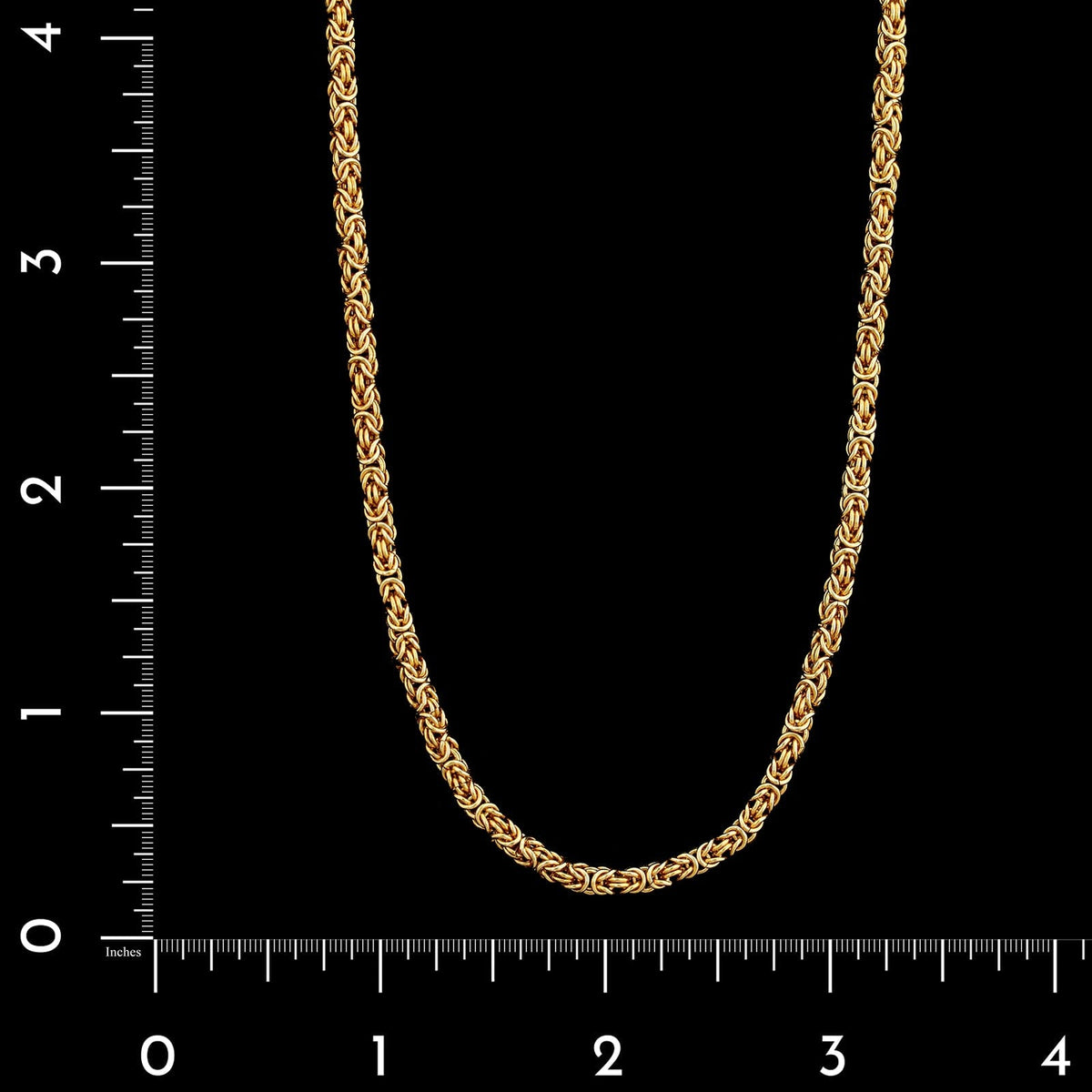 14K Yellow Gold Estate Byzantine Link Chain