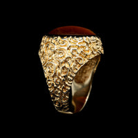 14K Yellow Gold Estate Tiger's Eye Ring
