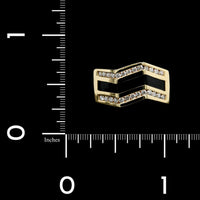 Bernard Passman 18K Yellow Gold Estate Black Coral and Diamond Ring