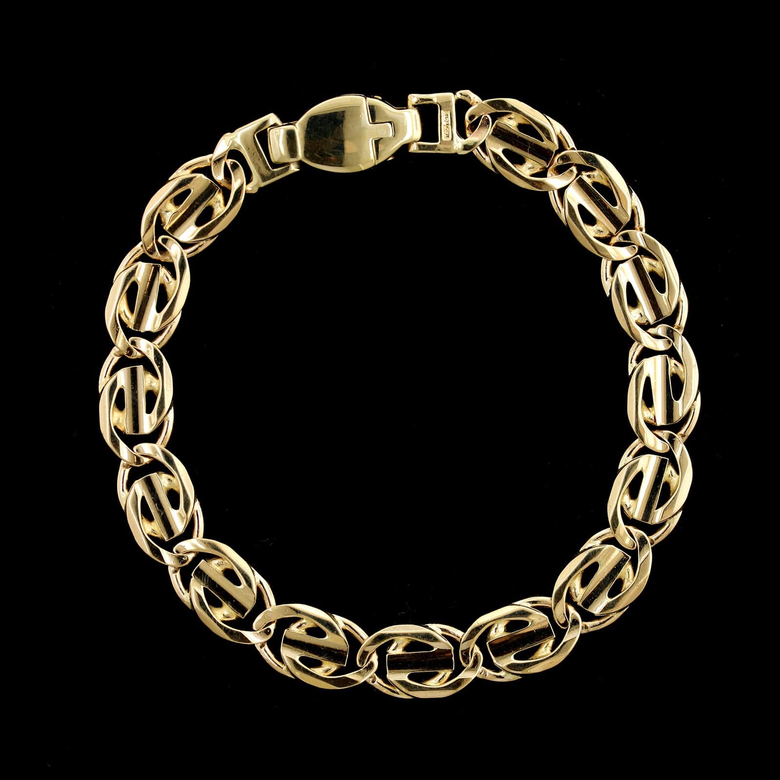 14K Yellow Gold Estate Fancy Link Bracelet
