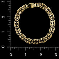 14K Yellow Gold Estate Fancy Link Bracelet
