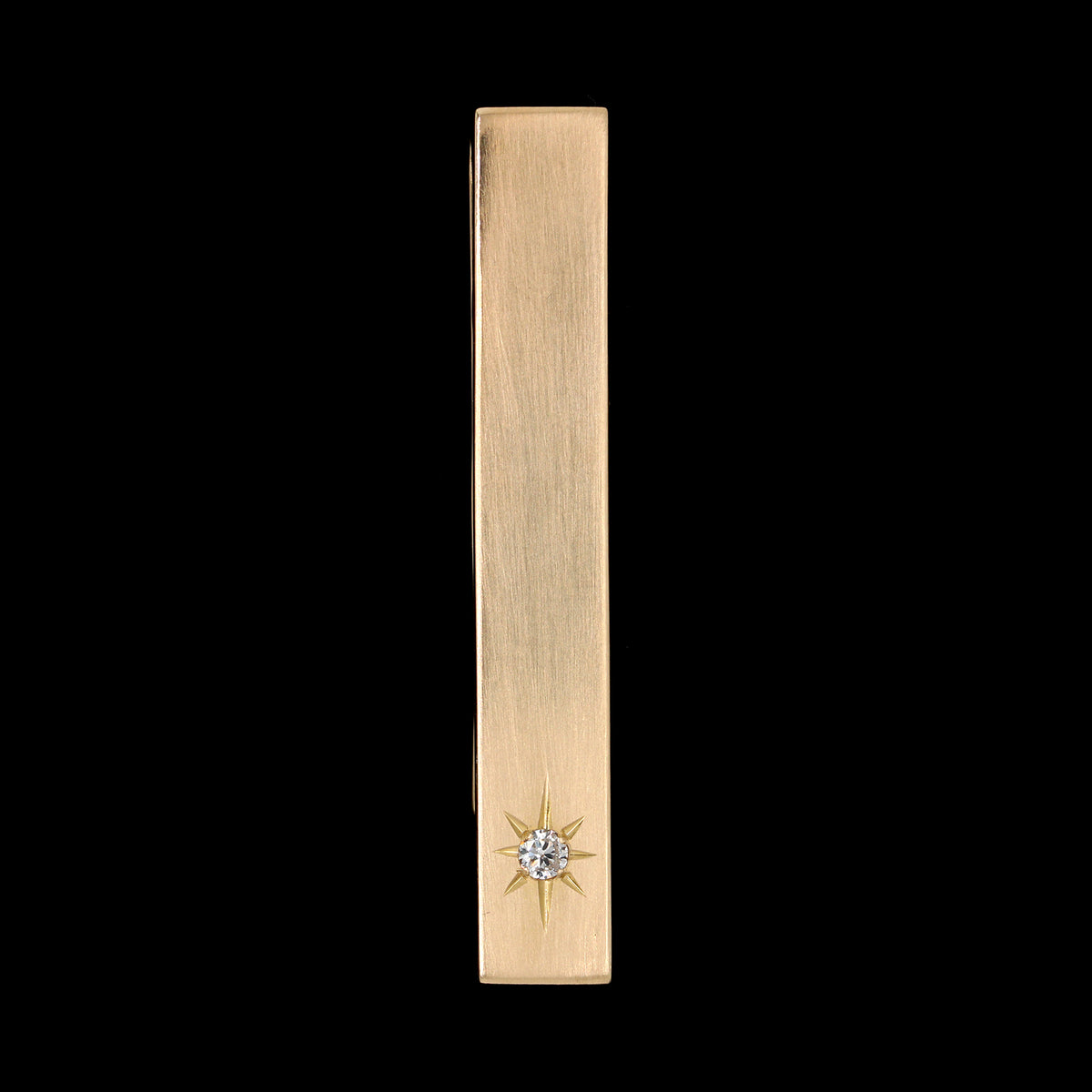Dolan & Bullock 14K Yellow Gold Estate Diamond Tie Clip