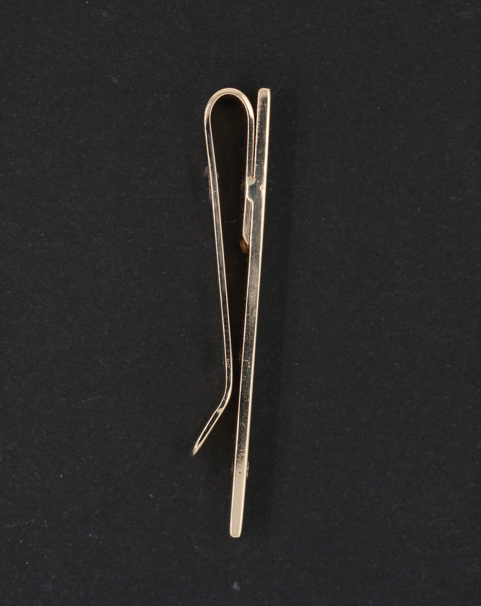 Dolan & Bullock 14K Yellow Gold Estate Diamond Tie Clip