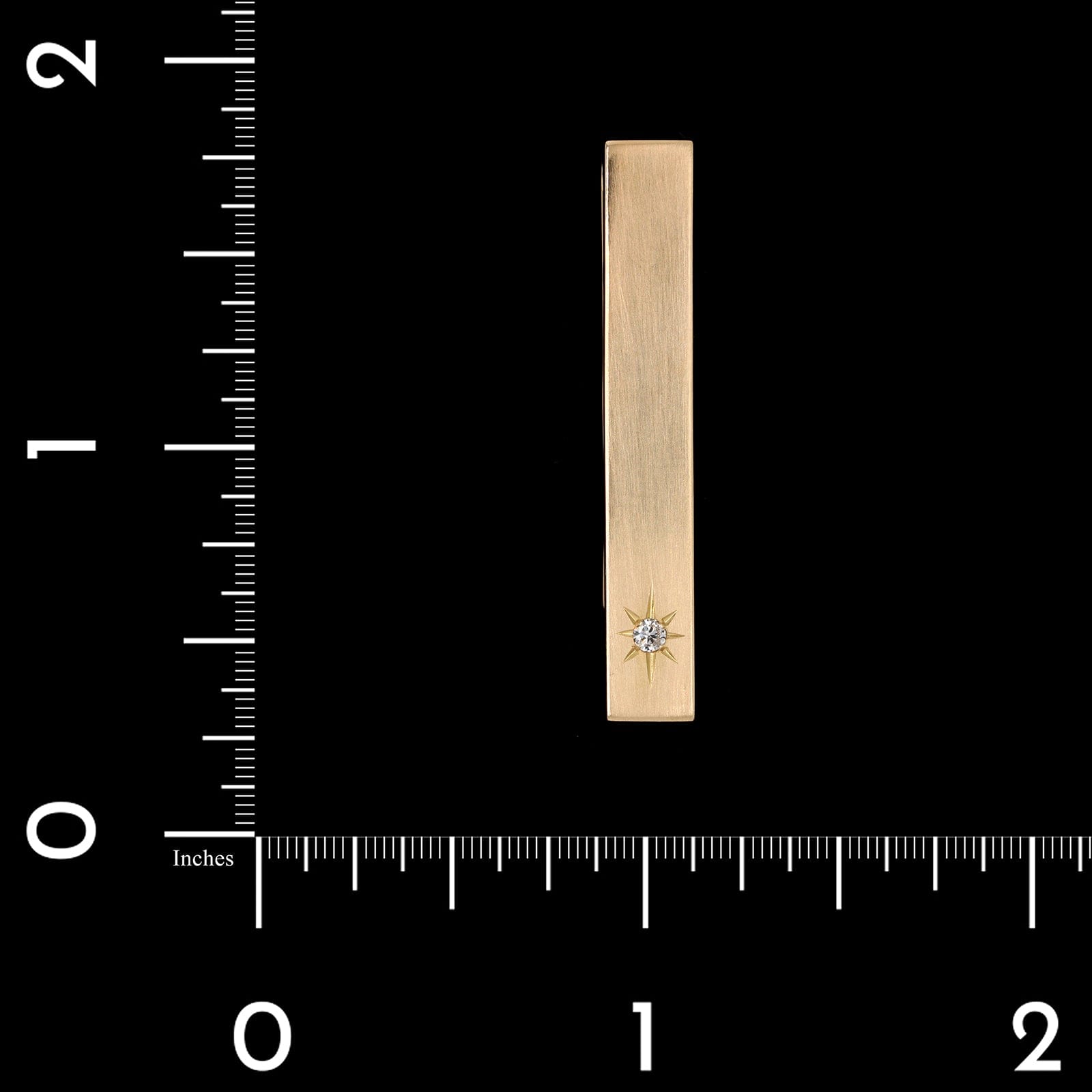 Dolan & Bullock 14K Yellow Gold Estate Diamond Tie Clip