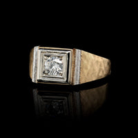 14K Yellow Gold Estate Diamond Gents Ring