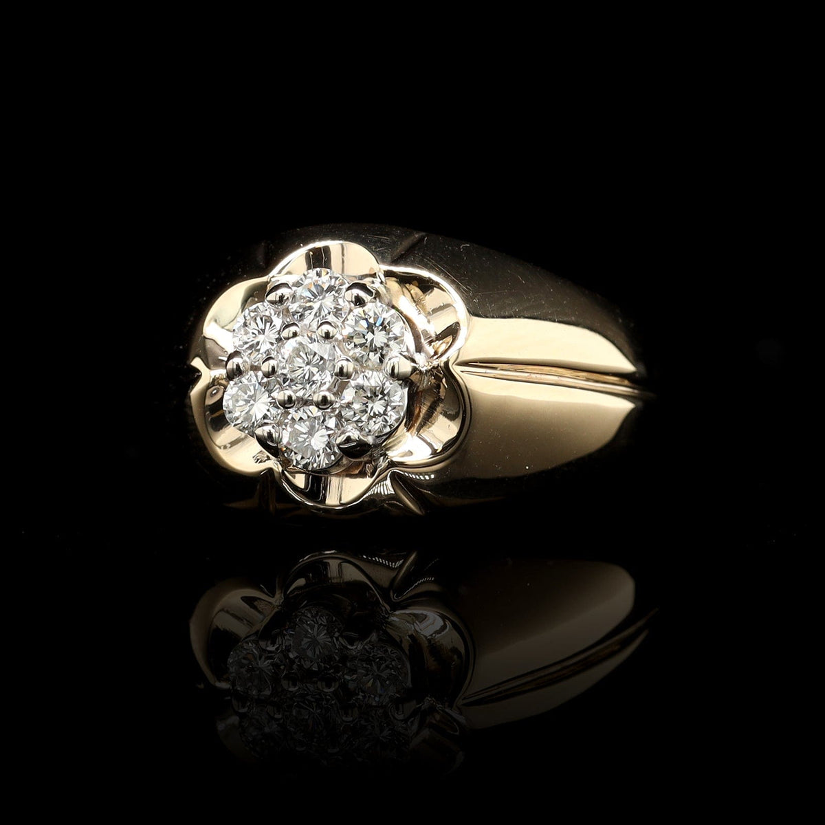 14K Yellow Gold Estate Diamond Ring