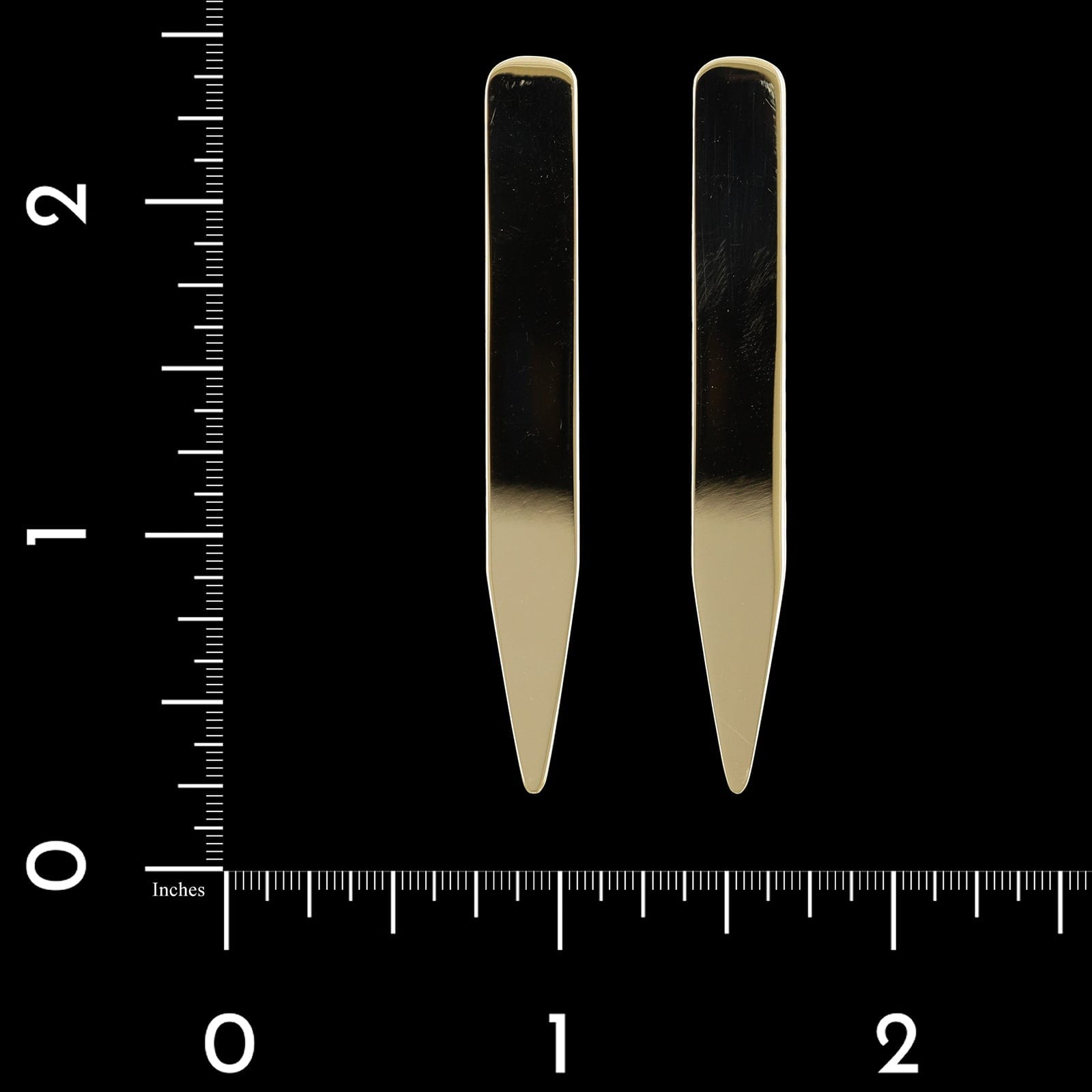 14K Yellow Gold Estate Pair of Shirt Collar Stays