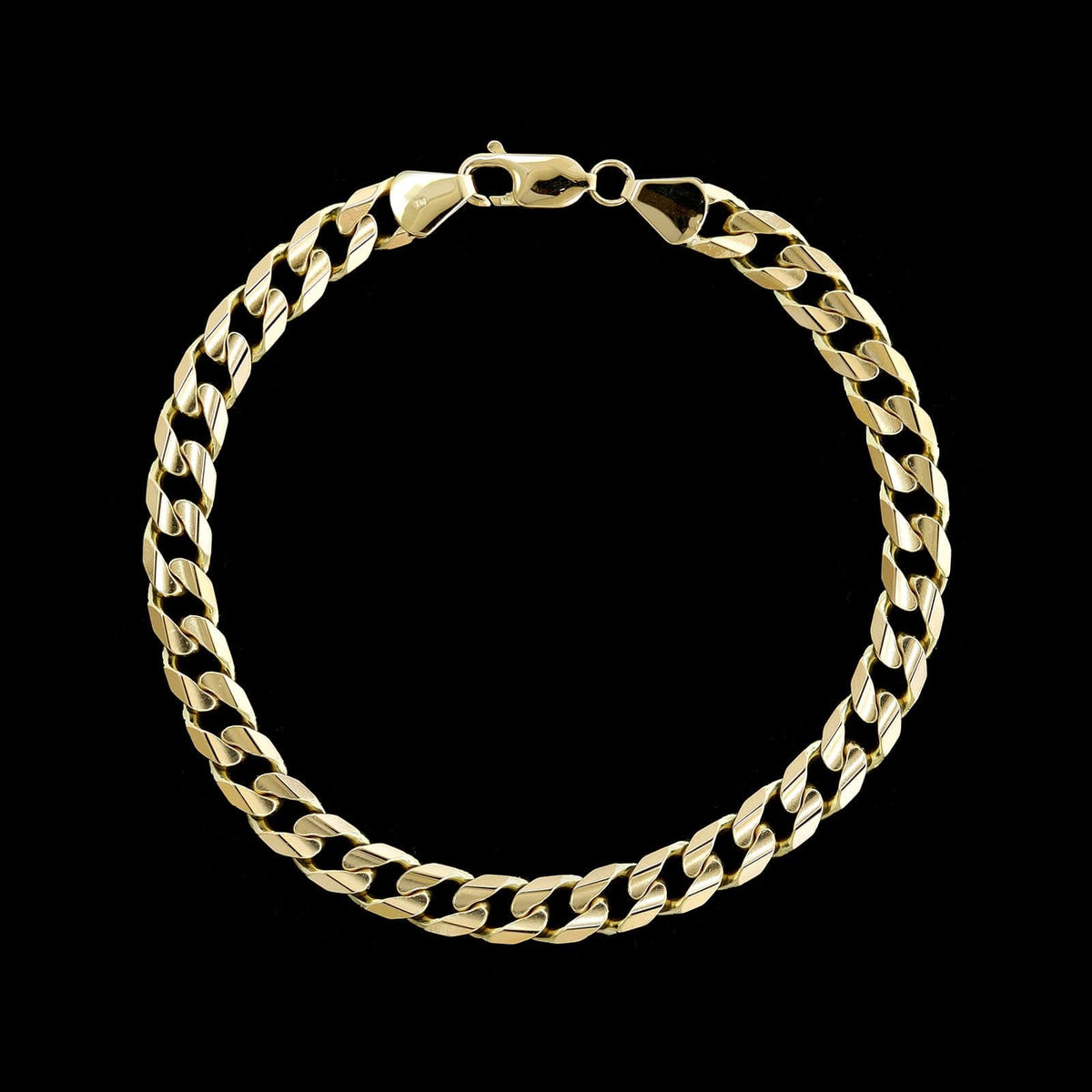 14K Yellow Gold Estate Curb Link Bracelet
