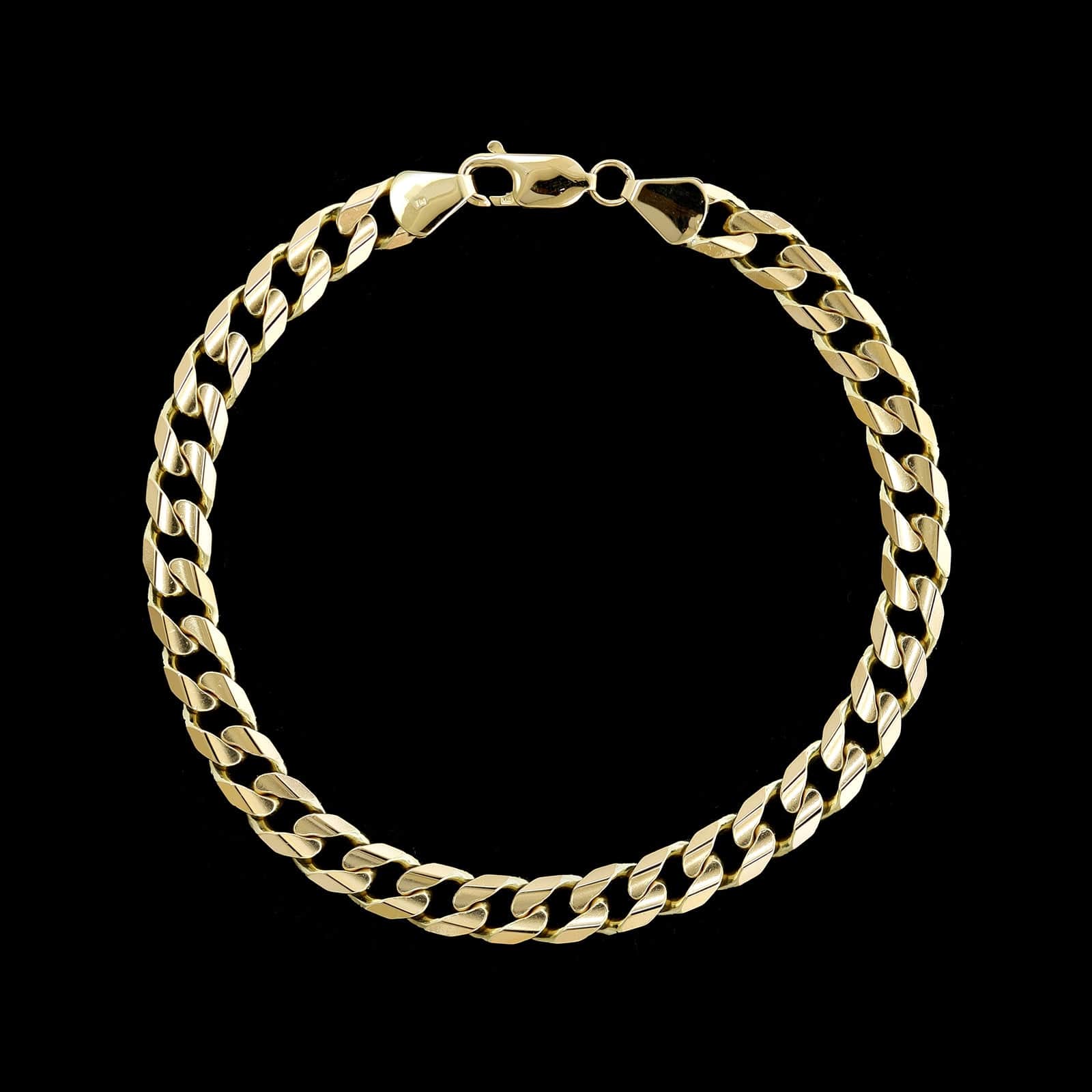 14K Yellow Gold Estate Curb Link Bracelet