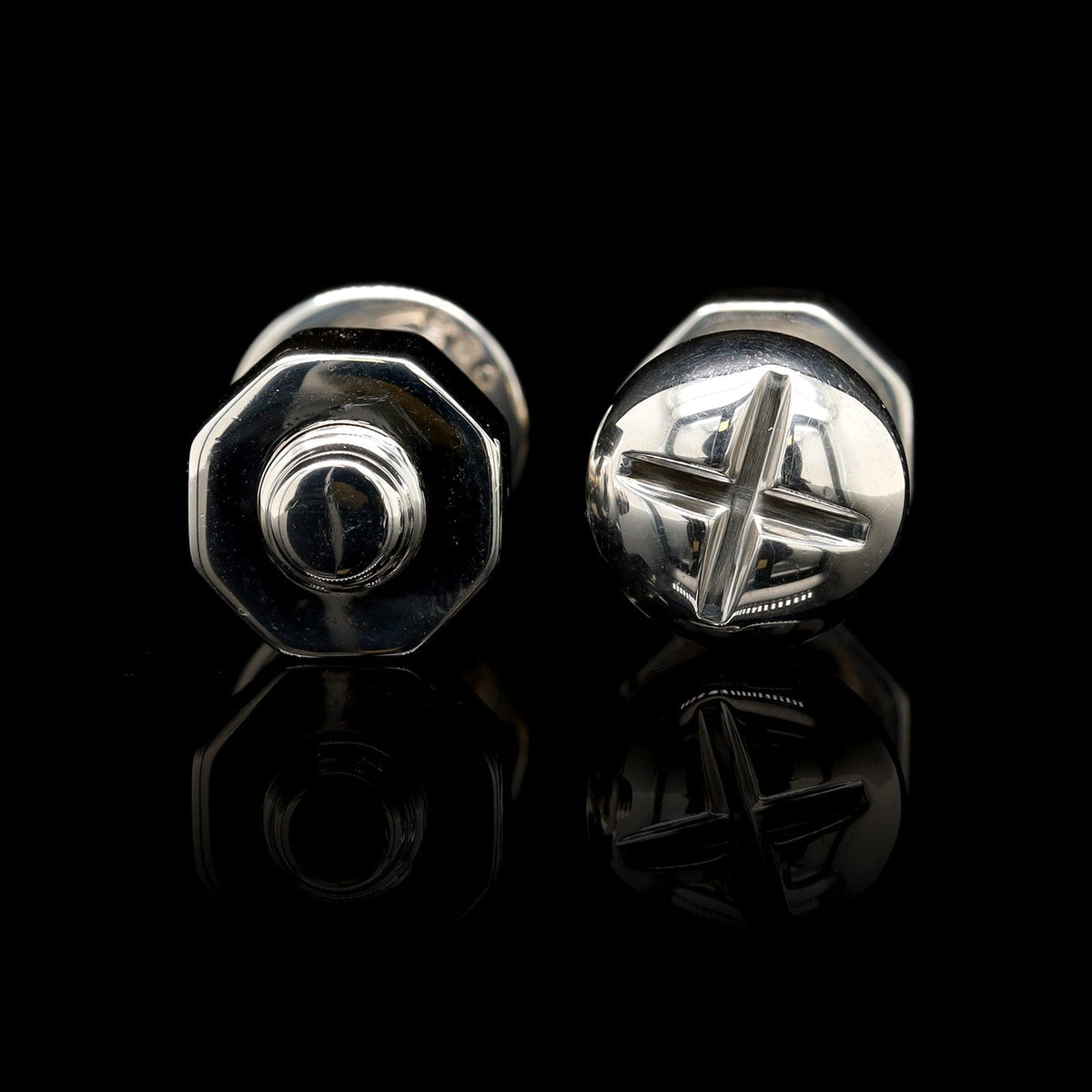 Tiffany & Co. Sterling Silver Estate Nut and Bolt Cufflinks