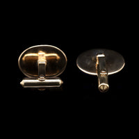 14K Yellow Gold Estate Lapis Cufflinks