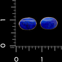 14K Yellow Gold Estate Lapis Cufflinks