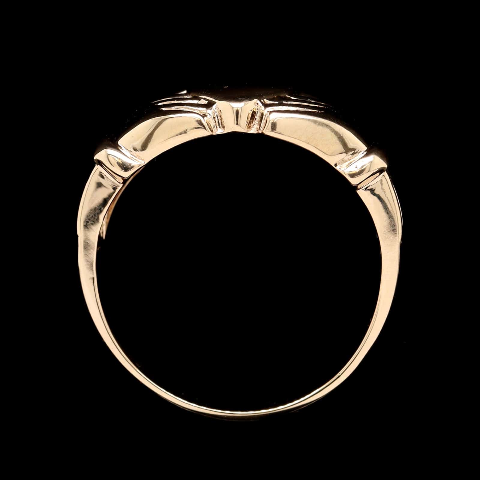 14K Yellow Gold Estate Claddagh Ring