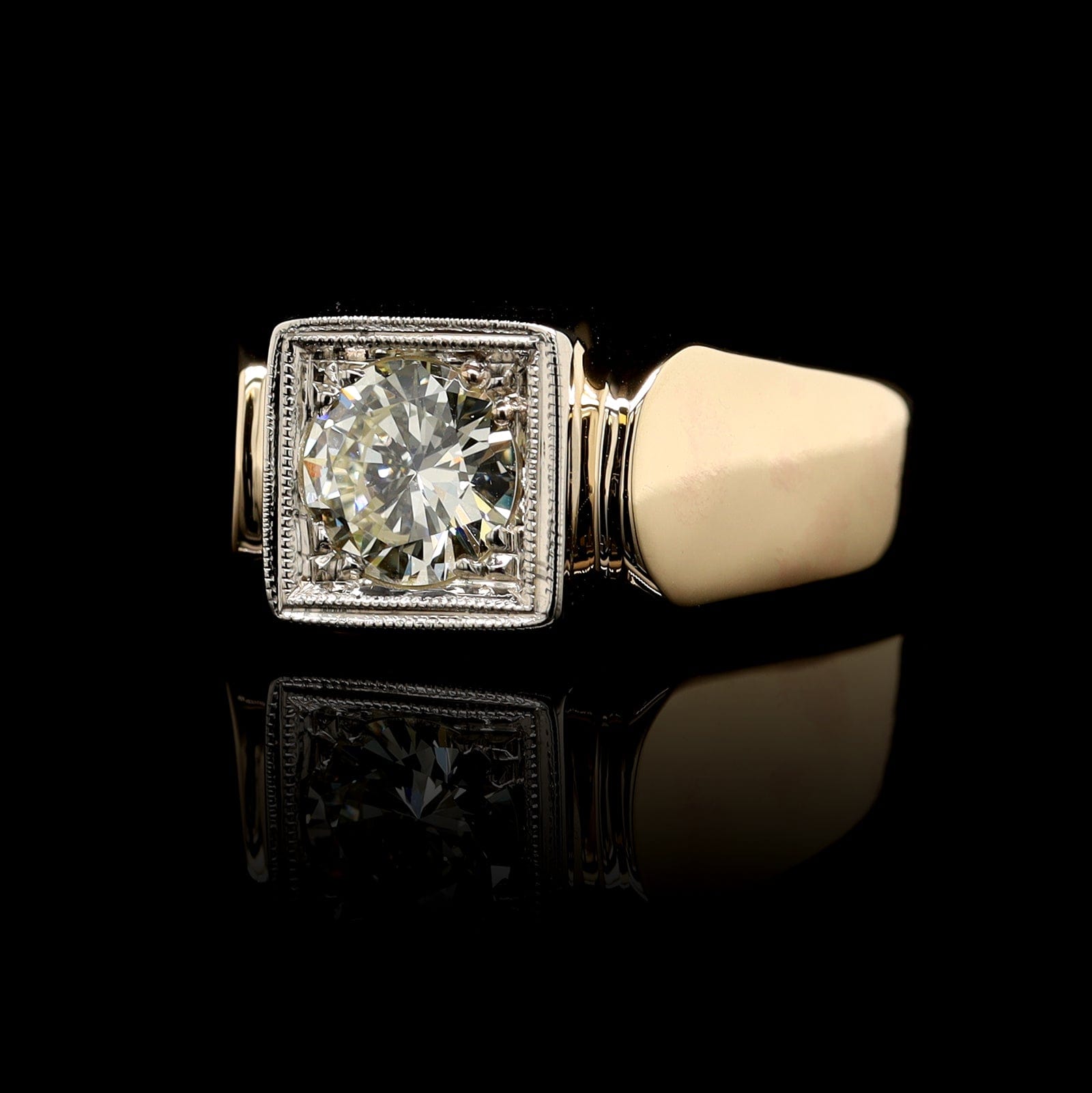 14K Two-tone Gold Estate Diamond Ring