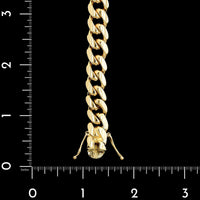 14K Yellow Gold Estate Curb Link Bracelet