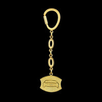 18K Yellow Gold Estate Blue and Green Enamel Car Keychain
