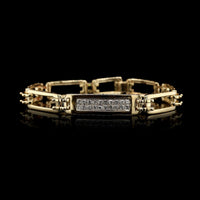 14K Yellow Gold Estate Diamond Bracelet