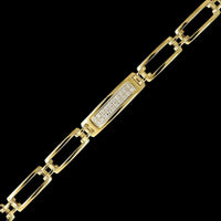 14K Yellow Gold Estate Diamond Bracelet