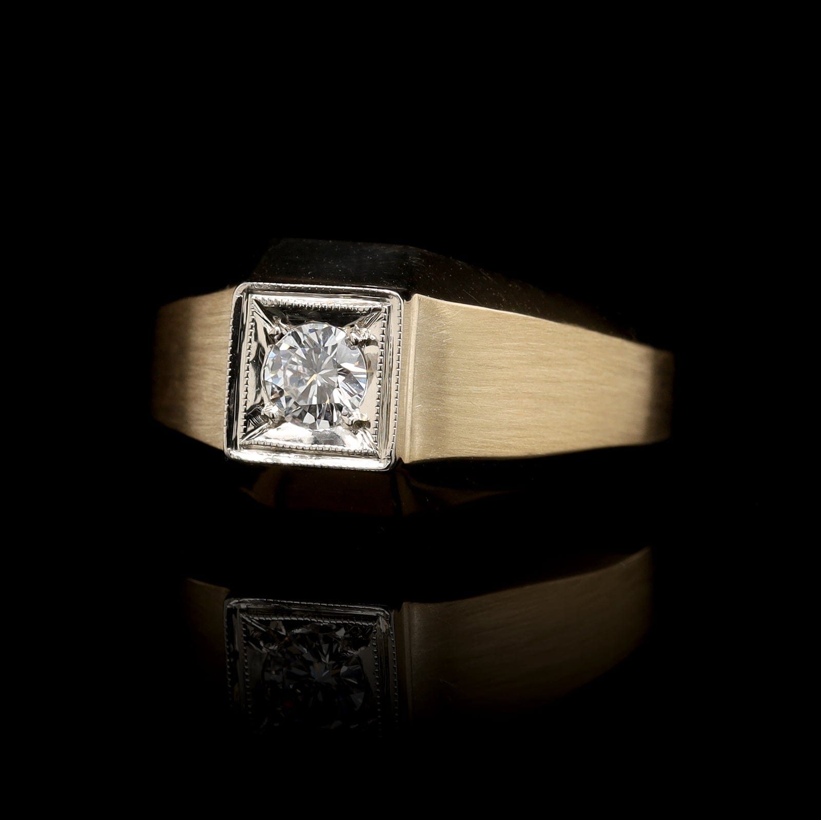 14K Two-tone Gold Estate Diamond Ring