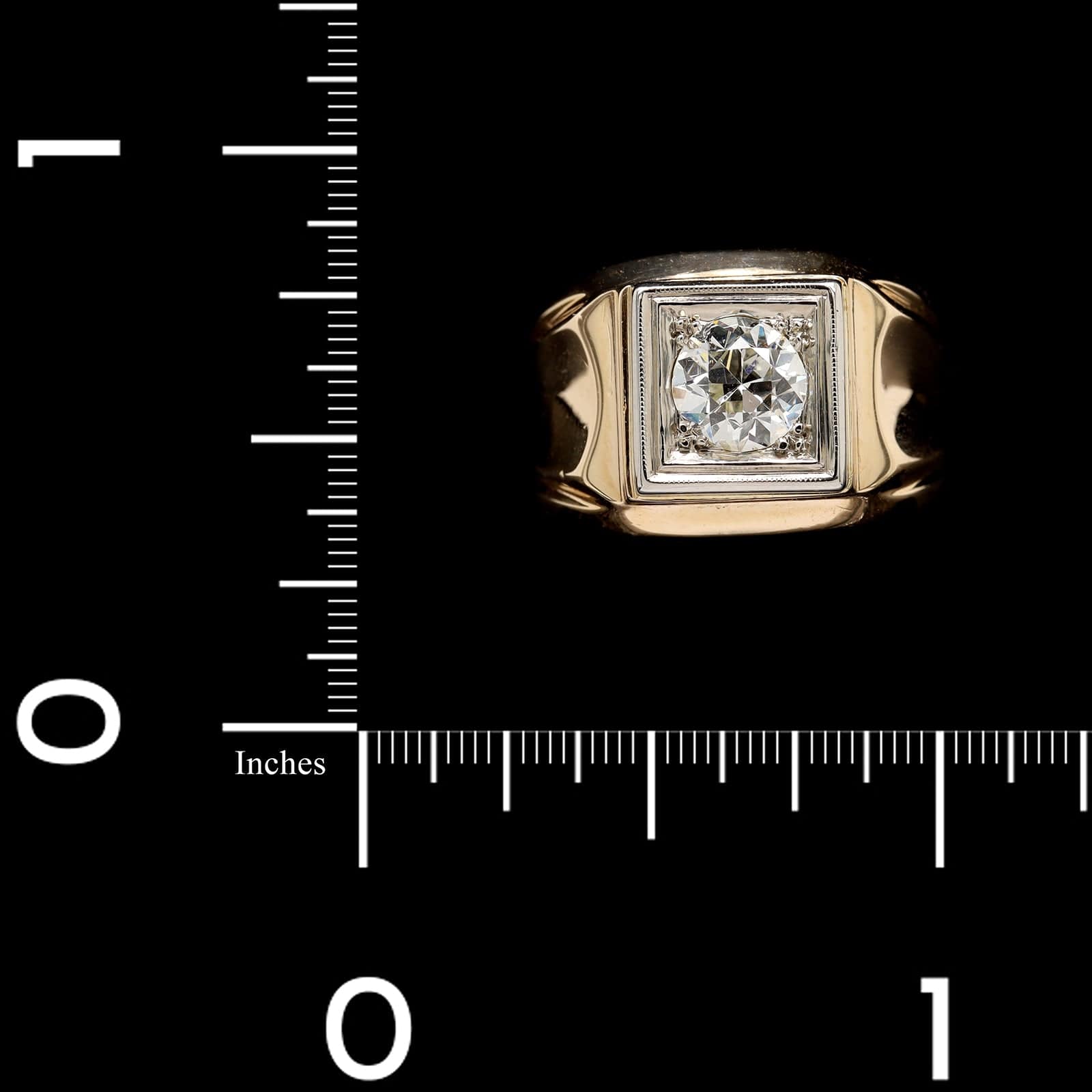 14K Two-tone Gold Estate Diamond Ring