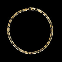 14K Yellow Gold Estate Fancy Link Bracelet