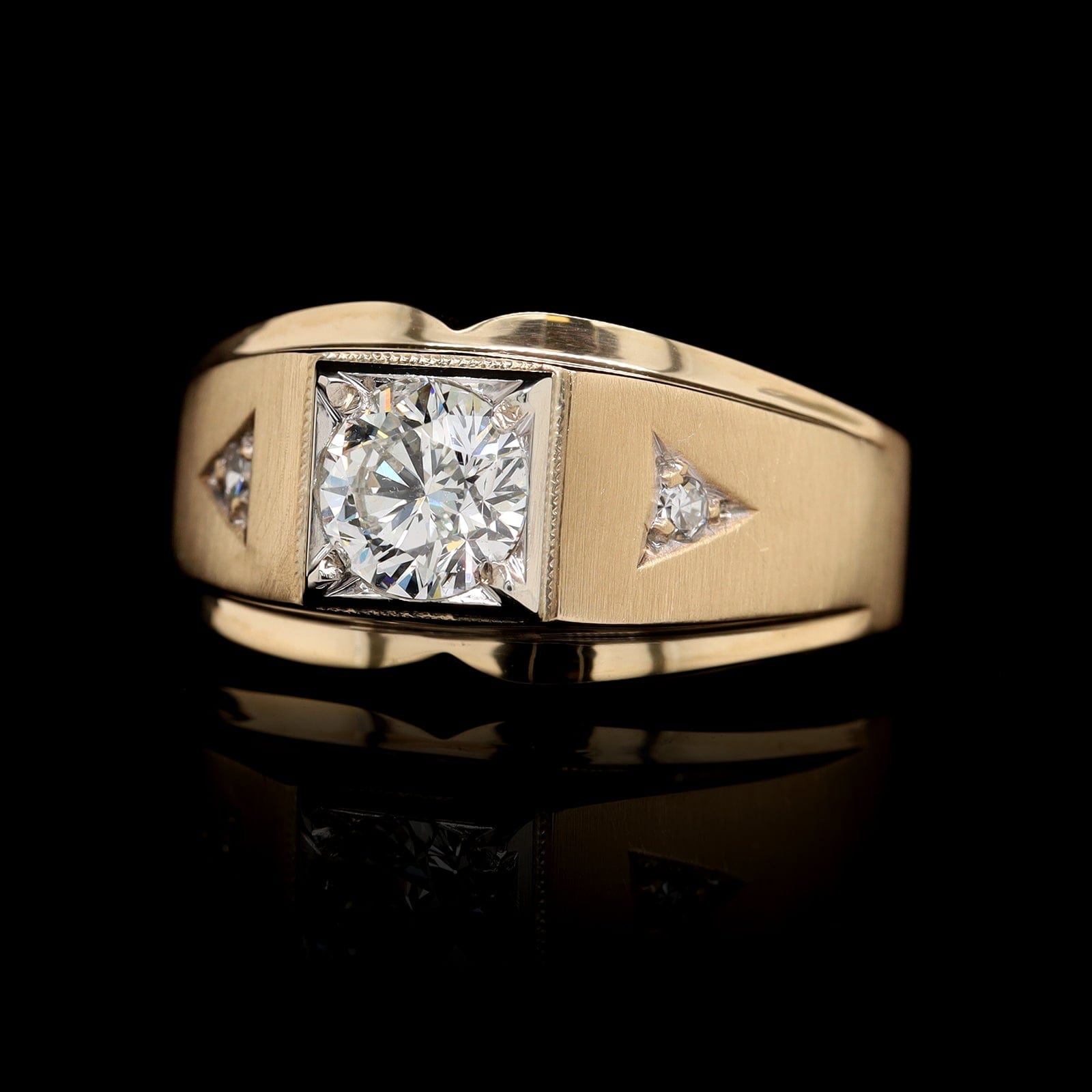 14K Two-tone Gold Estate Diamond Ring