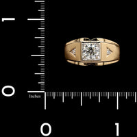 14K Two-tone Gold Estate Diamond Ring