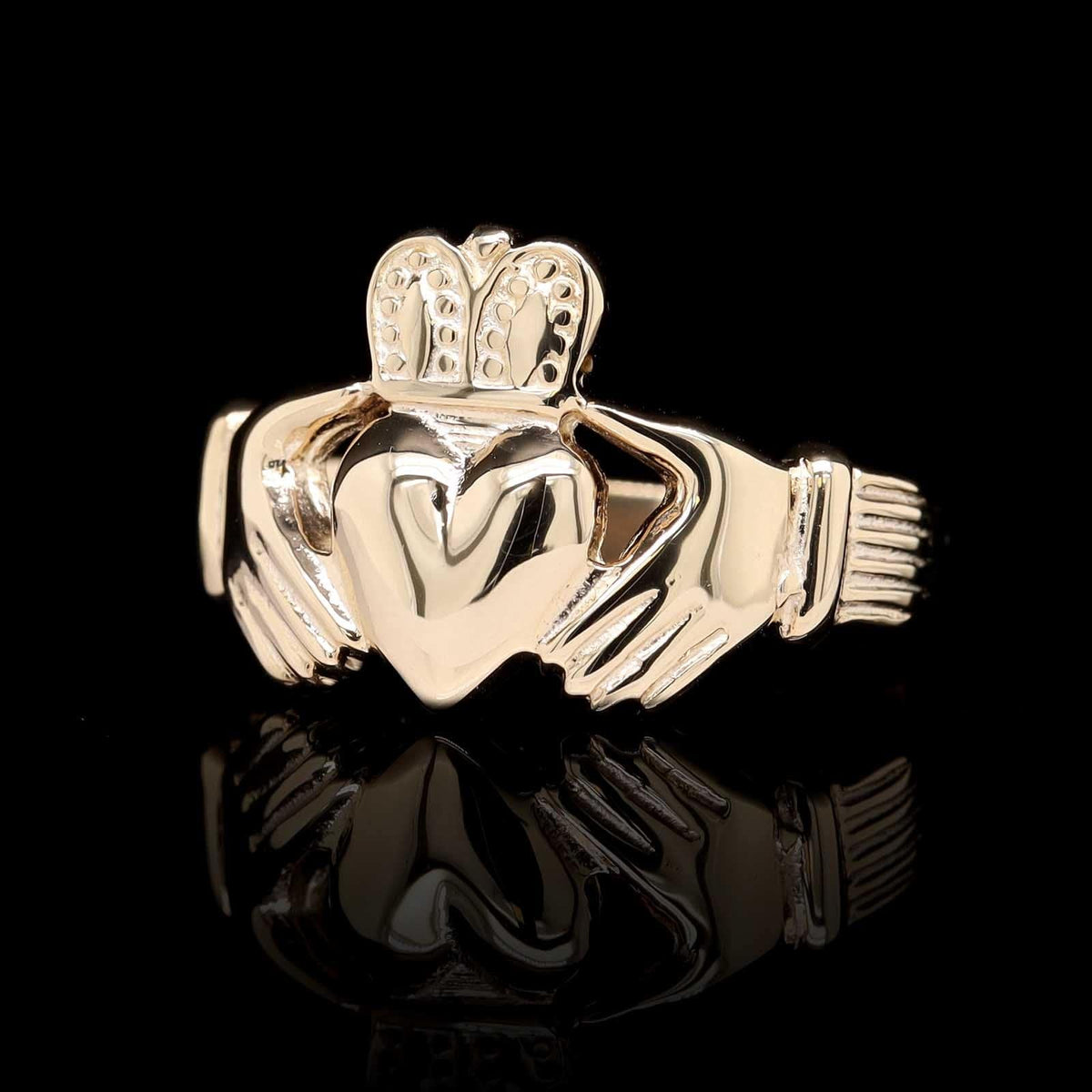 14K Yellow Gold Estate Claddagh Ring