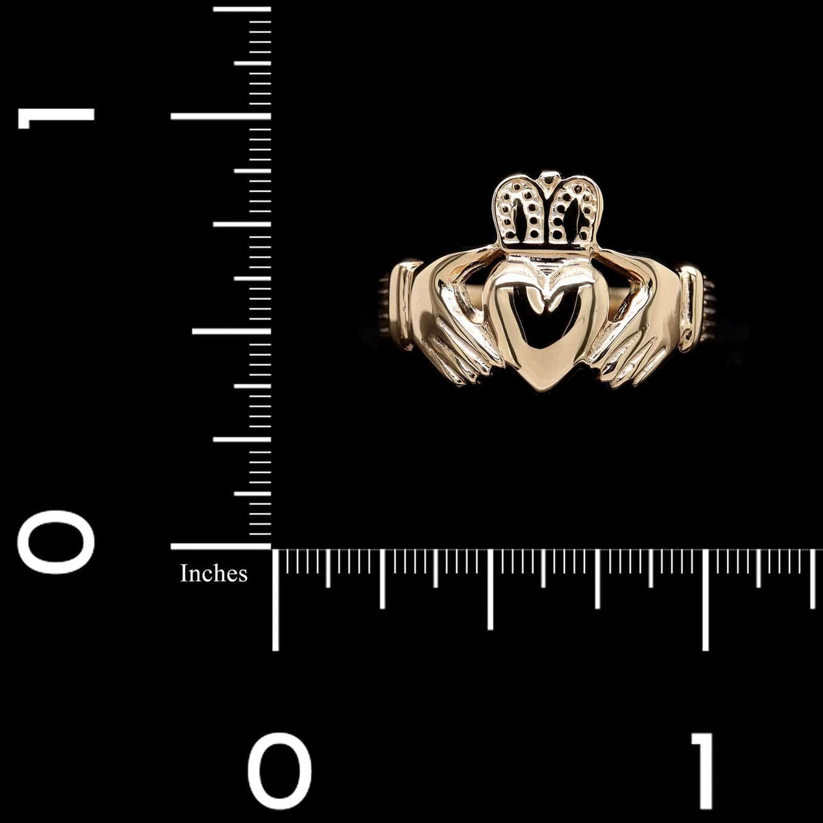 14K Yellow Gold Estate Claddagh Ring